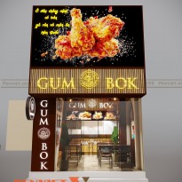 Thiết kế quán gà rán Gumbok của Chị Lan tại Hà Nội